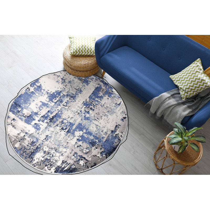 Round Alvydas 120cm X 120cm Area Rug