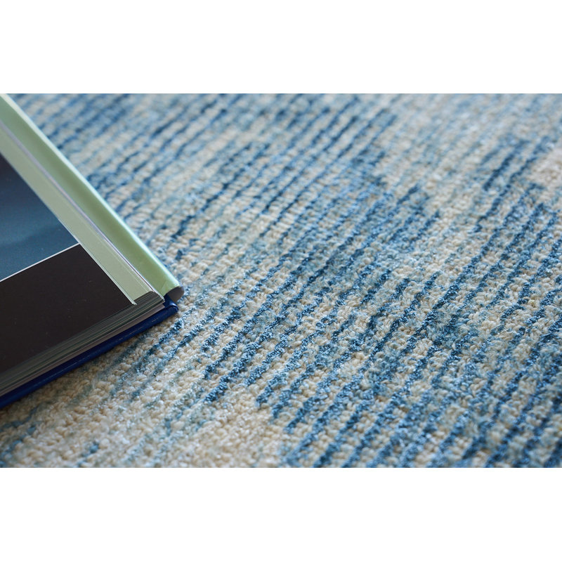 Mineral Abstract Area Rug in Blue, Rectangle 8' x 10'