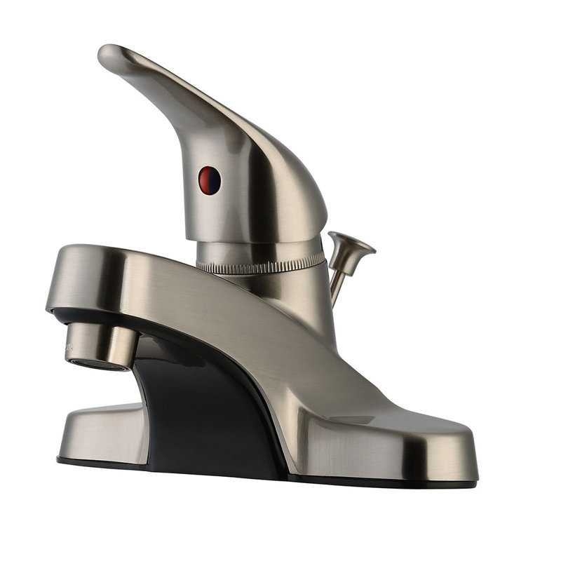 Middleton 4 in. Centerset 1-Handle Bathroom Faucet in Satin Nickel, Satin Nickel