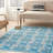 Floral Blue Outdoor Area Rug-57939629