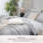 MooMee Duvet Cover Set Silky Sateen Look Luxury Sheen Zipper Closure & 8 Interior Ties 100% Long-Staple Cotton 600TC -106891303-105272388