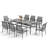 Asfand 9pcs Outdoor Patio Dining Set With Sling Chairs (Without Cushions)