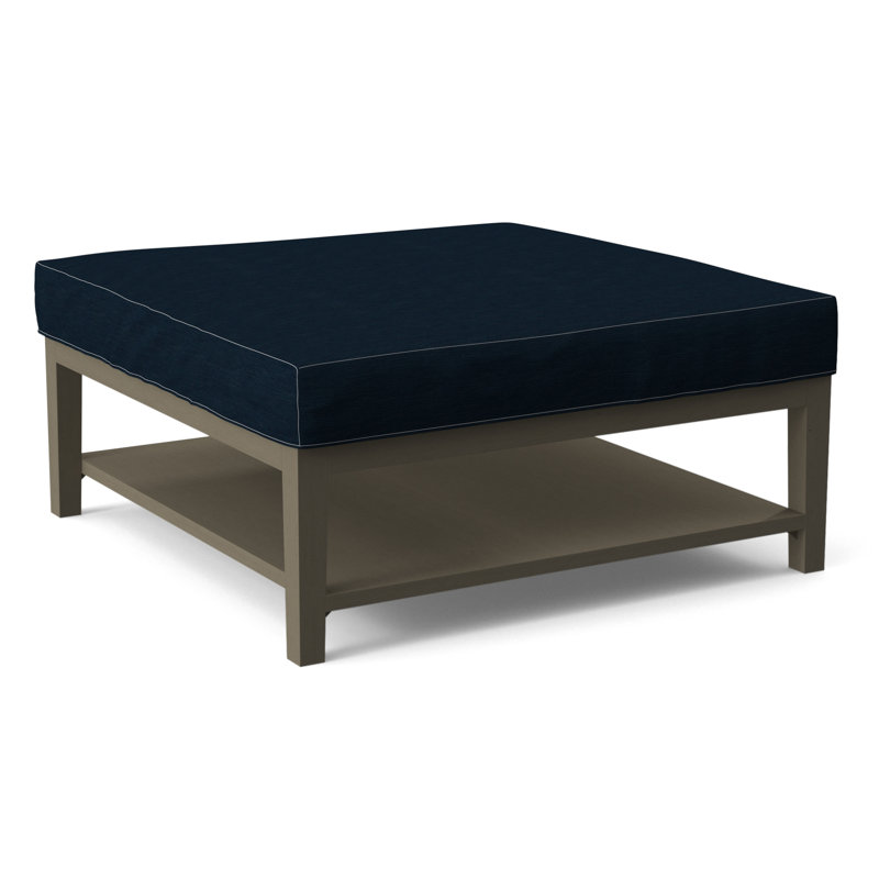 Repose-pieds Hammond avec rangement, Performance blanc sucre; 0863-91, Finition pierre de foyer