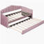 Canapé-lit en velours avec lit pour bébé et port de chargement USB, taille simple, aucun sommier nécessaire-121110554