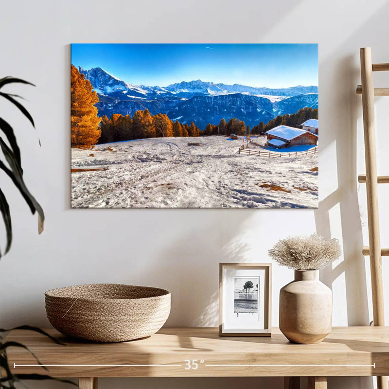 Alvord chalet en bois en hiver, H 16 po x l 24 po
