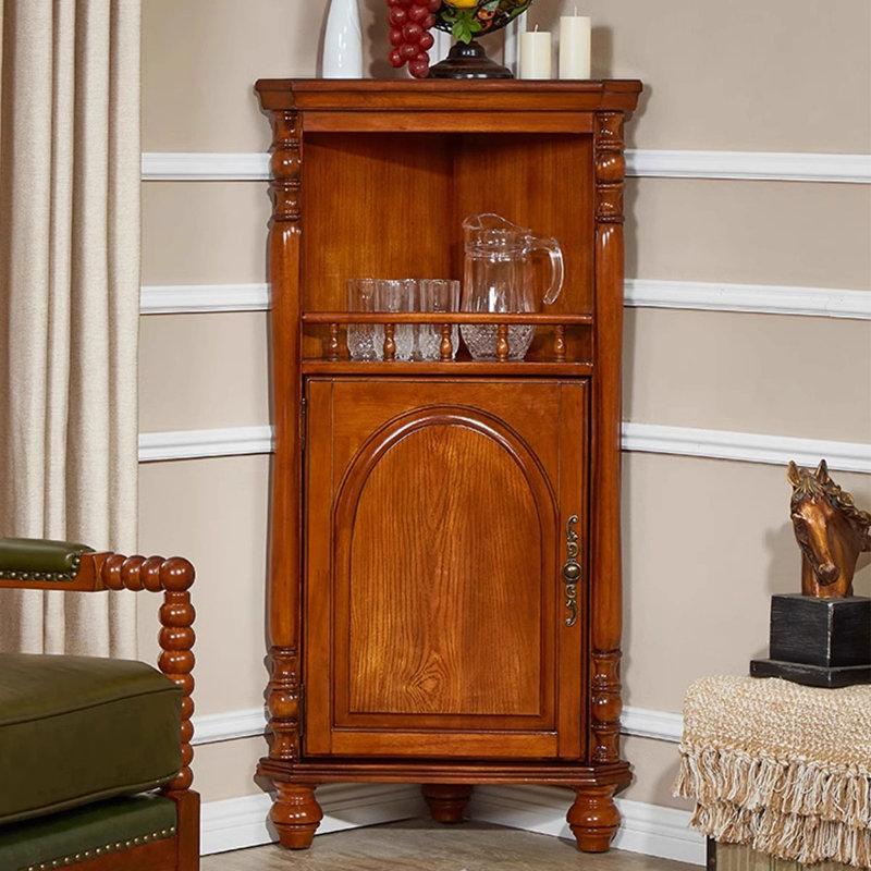 Armoire de coin en bois de cerisier