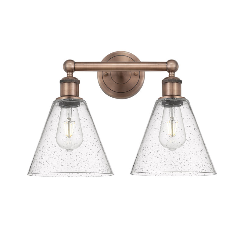 Éclairage pour meuble-lavabo à 2 lumières à intensité variable Beva, Cuivre antique