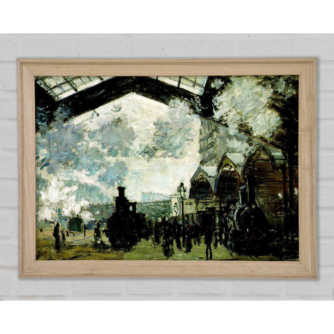 Claude Monet Der Saint-Lazare Bahnhof - Einzelner Bilderrahmen Kunstdrucke