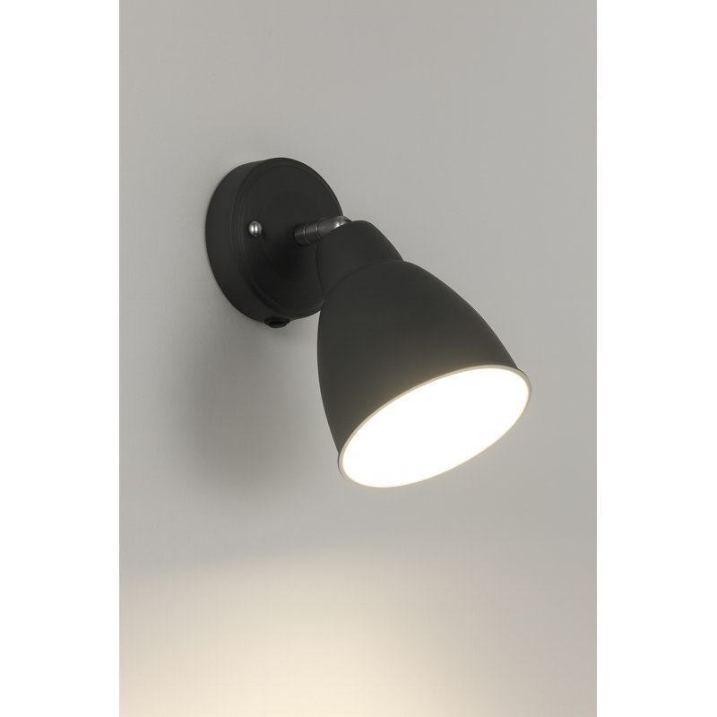 Grey Industrial Style Directional Switched Wall Light