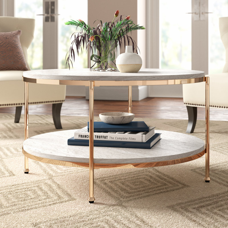 Stamper Single Coffee Table, Champagne