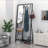 Coat Rack With Mirror, Multifunctional Hall Tree With Shoe Storage,  Aluminum Frame, For Living Room Bedroom 73X32x15 Inches, Industrial Style, Rustic Brown And Black