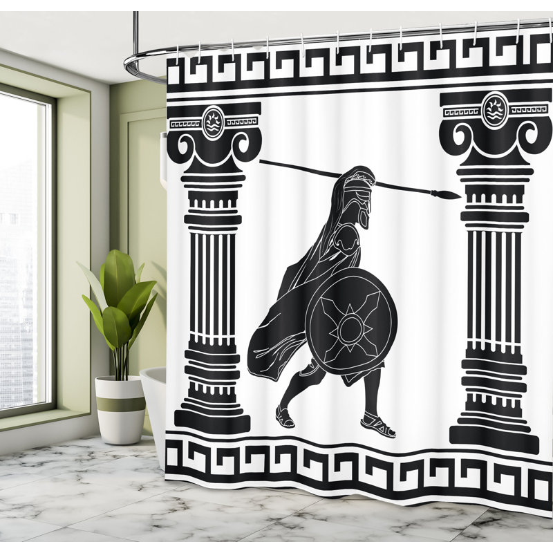Shower Curtain with Hooks Included, 105"H x 69"W