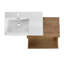 Meuble-lavabo mural simple 30 po avec lavabo en résine, tiroir à fermeture en douceur, fixation à flotteur