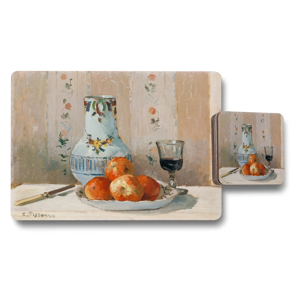 Still Life Fruit And Vase Placemat And Coaster Set