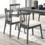 Chaises de salle à manger pliantes rustiques en bois massif 2 pièces en gris, style rétro traditionnel, dossier à lattes confortable, assemblage sans tracas pour une utilisation dans le jardin avec structure grise, sièges ergonomiques, configuration extérieure-2077691212