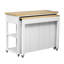 Îlot de cuisine 47,2 po avec table de salle à manger extensible-132456829
