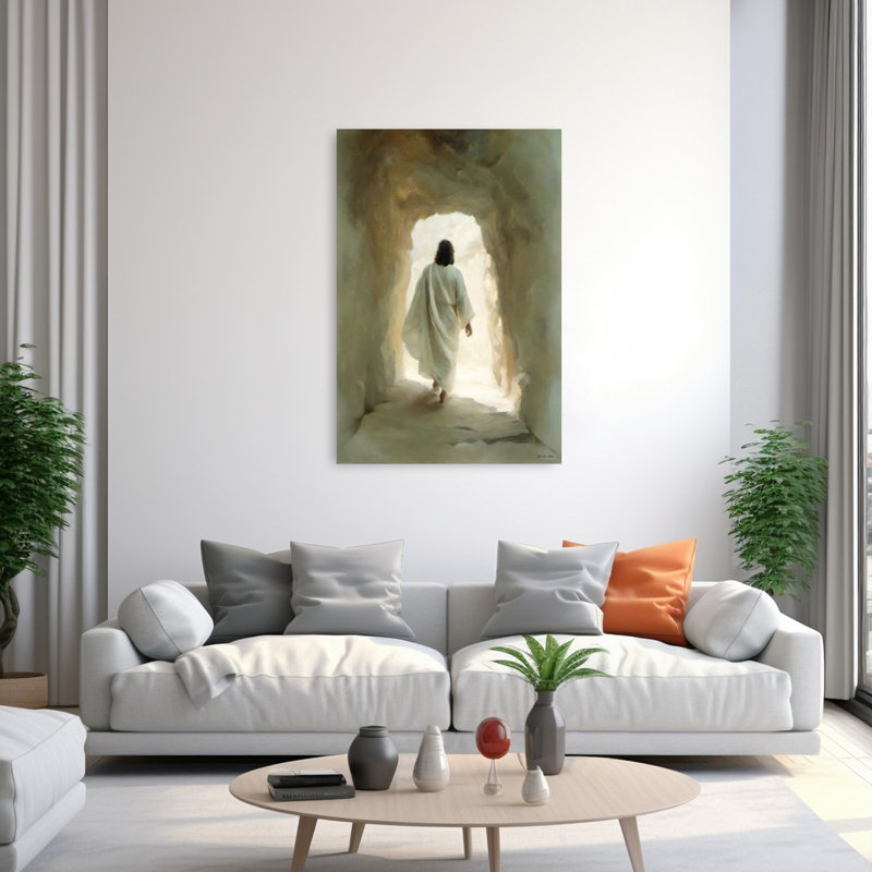 He Is Risen Abstract Contemporary Architecture Wall Art Print 1 Piece Wrapped Canvas Wall Art, 152.4cm H x 101.6cm W