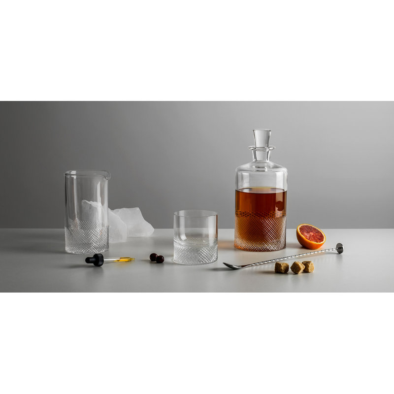 Diamond Crystal Glass Carafe, 6.1'' H x 3.5'' W x 3.5'' L