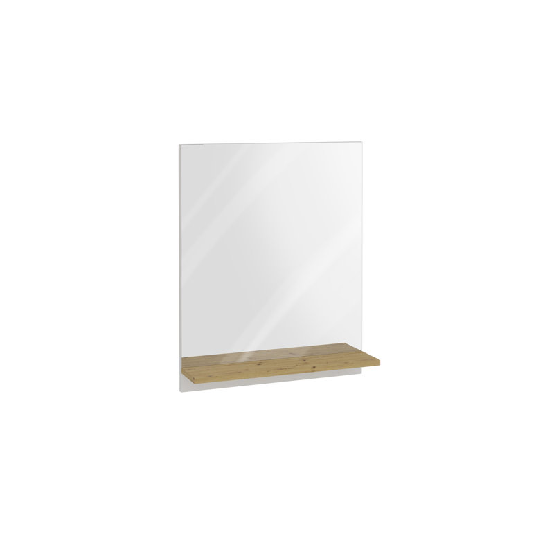 Kvaughn Flat Wall Mirror with Shelves