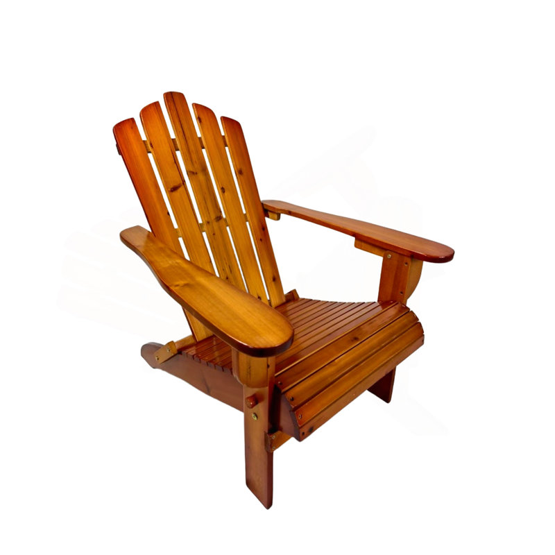 Outdoor Or Indoor Wood Adirondack Chair, Foldable, OAK