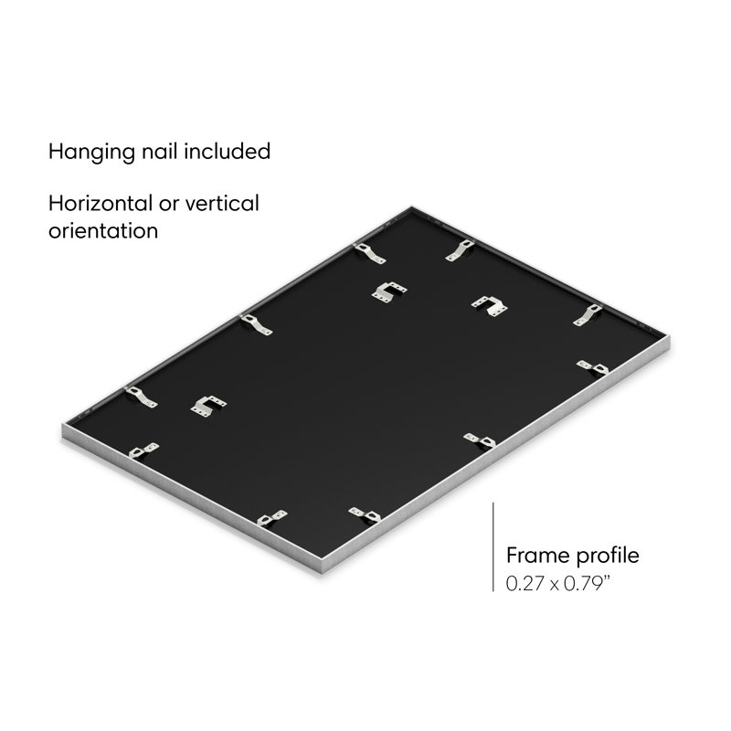 Silver Aluminum 16x24 Picture Frame with Real Glass
