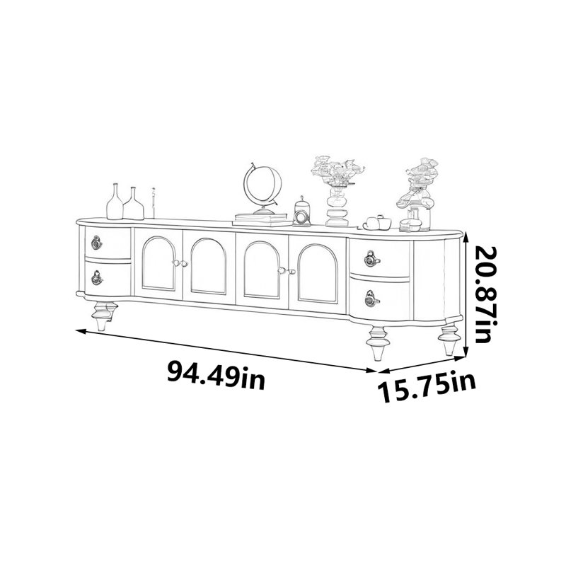 Meuble télé romantique romantique, 94.49"