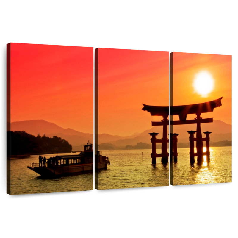 Lilie Miyajima Torii Gate Sunset, H 48 po x l 74 po