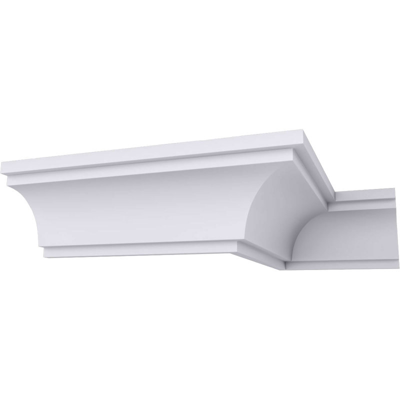 SAMPLE - Endurathane Traditional Crown Moulding, 7 3/4"H x 7 3/4"P x 11"F x 12"L, Factory Primed