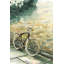Vieille bicyclette urbaine - reproduction encadrée mate pour la décoration intérieure