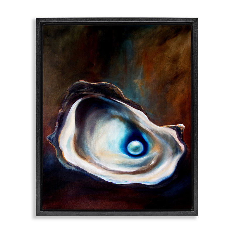 Cadre flottant caché perlé, par Mary Sparrow, Cadre flottant noir de jais, H 21 po x l 17 po