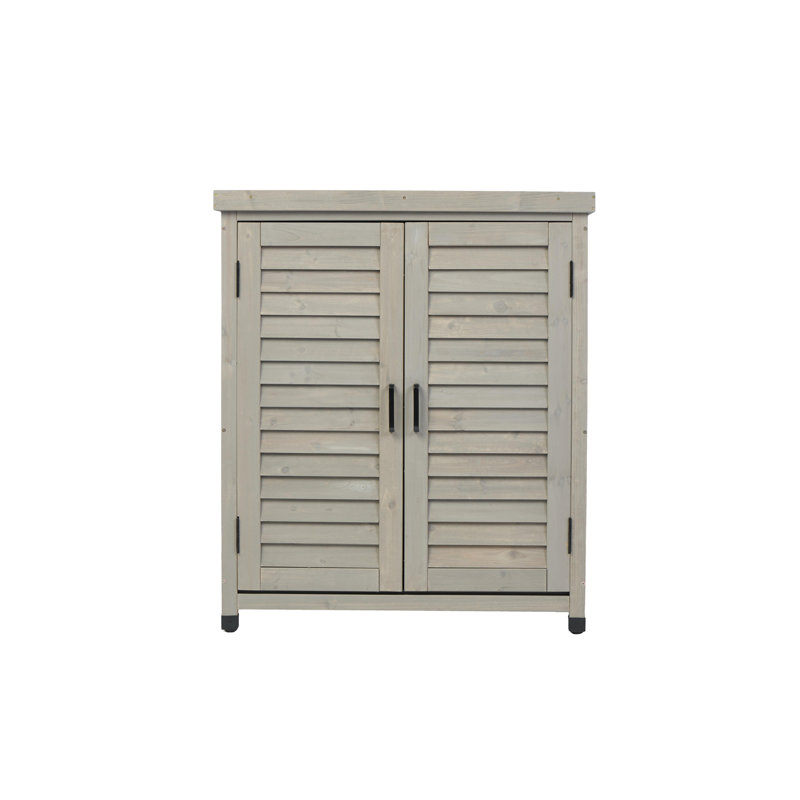 Banc de rempotage avec armoire de rangement et plateau de table en métal, Gris