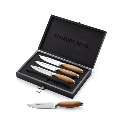 Schmidt Brothers™ Cutlery Bonded Teak 4-Piece Jumbo Steak Knife Set