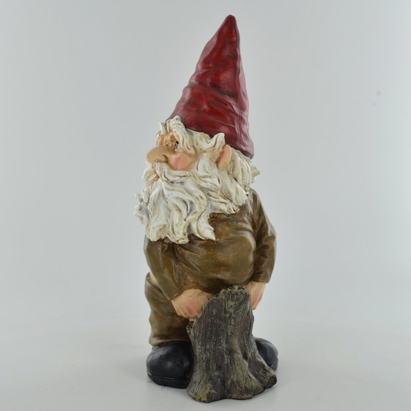 Howardwick Gnome At Tree Stump Fairy Garden
