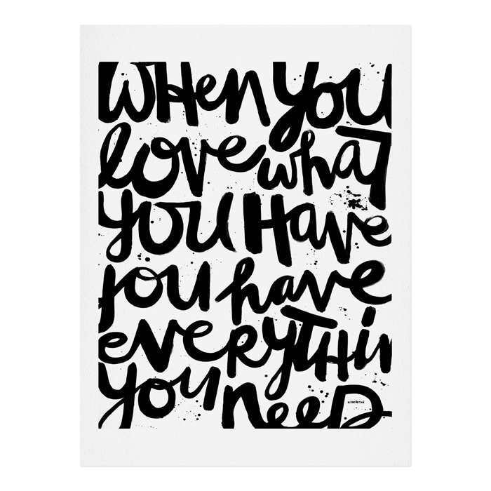 « if you love », reproduction, H 24 po x l 18 po x P 0,13 po