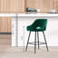 Sunni 67cm Velvet Upholstered Arm Bar Stool with Footrest-1674233845