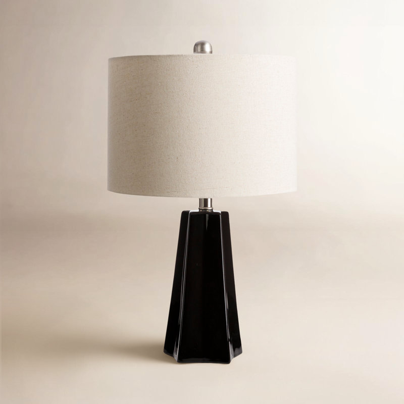 Lampe de table en céramique Magalie, Noir