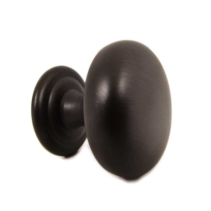 Oil Rubbed Bronze Round Cabinet Knob with Mounting Hardware