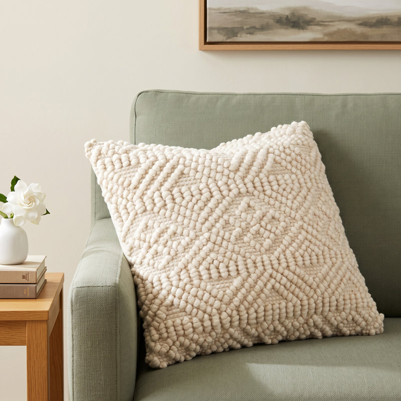 Tribeca Geometric Cotton Blend Reversible Throw Pillow