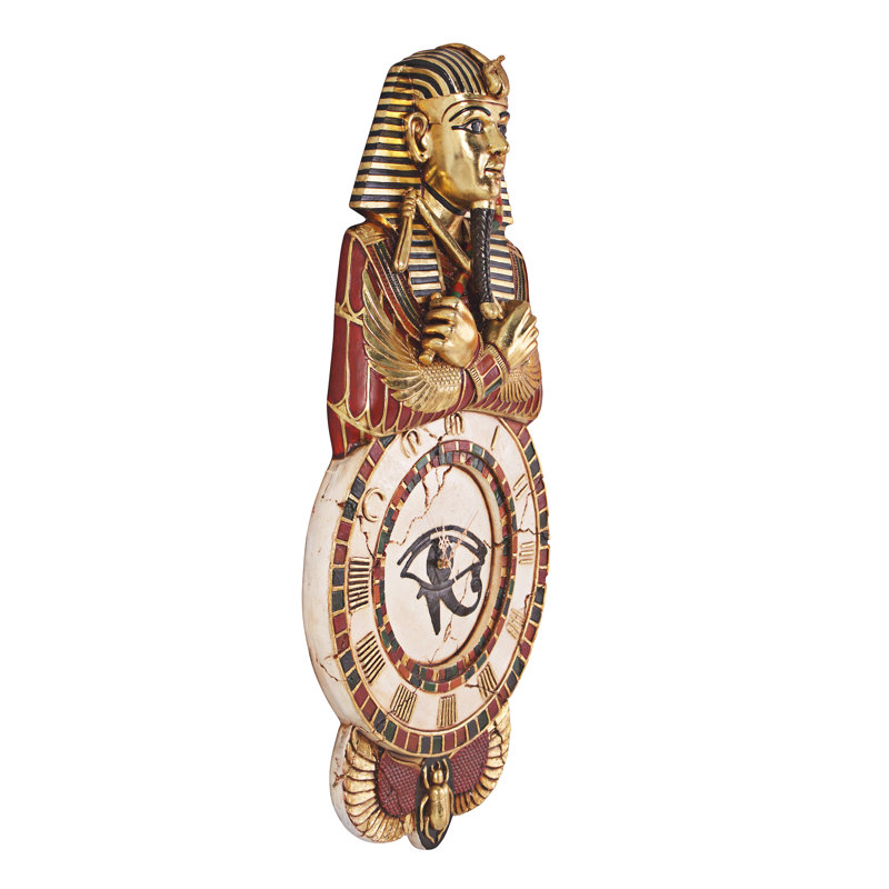 Medinet Habu Egyptian Sculptural Wall Clock