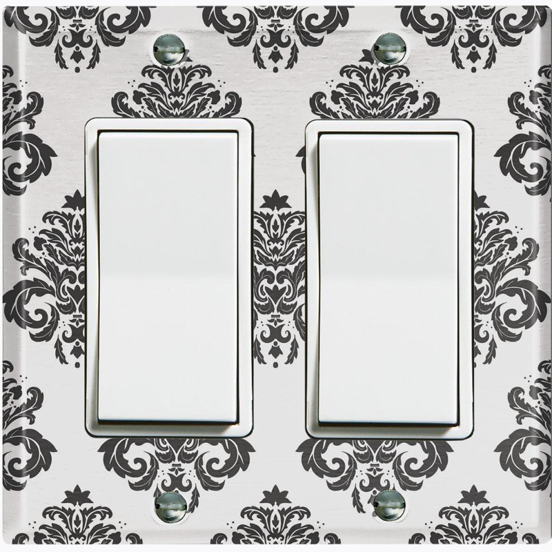 Plaque murale berçante Damask, Gris