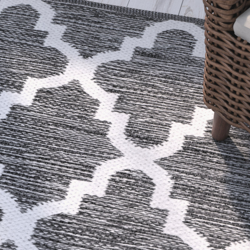 Tapis géométrique tissé à la main Eliana, Rectangle 3 pi x 5 pi