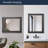 28x34 Black with Silver Pewter Beveled Wall Mirror with Wide Frame for Bathroom Vanity, Entryway, Hallway, Living Room