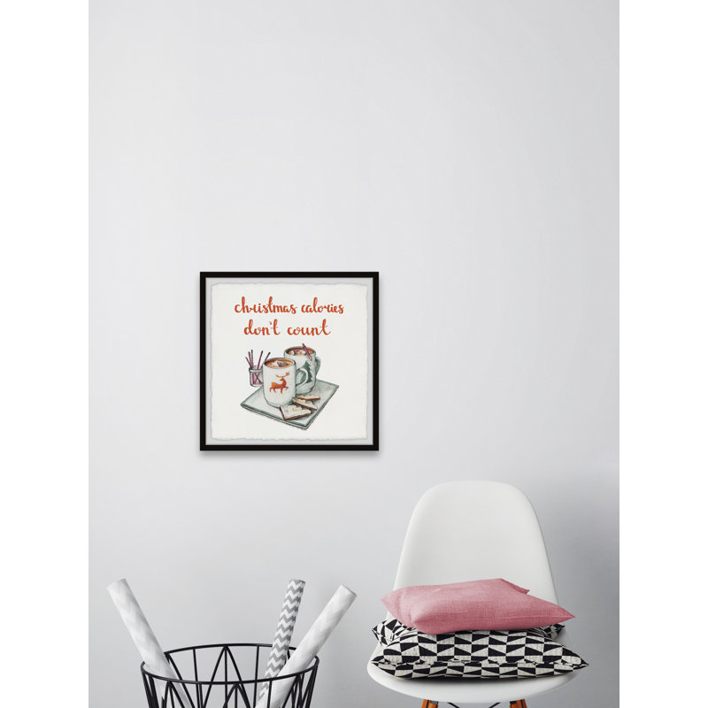 Calories Don't Count - Single Picture Frame Print, 45cm H x 45cm W x 3.81cm D