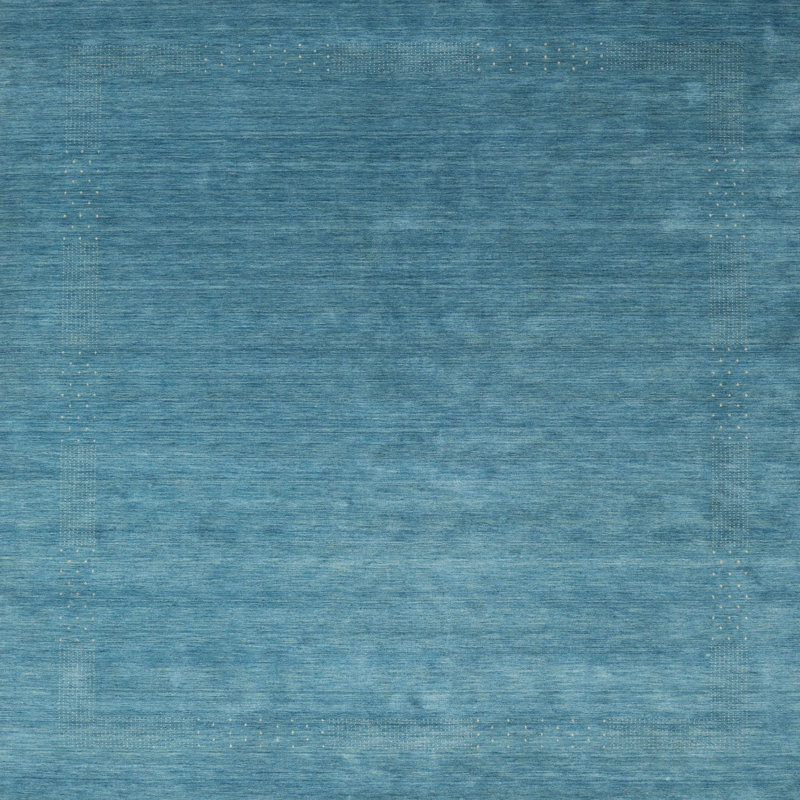 Tapis contemporain bleu, Carré 3 pis