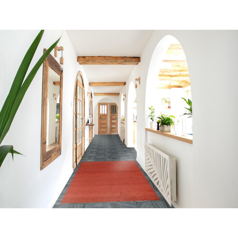 Tapis oriental rayé en laine Gabbeh 3 x 6