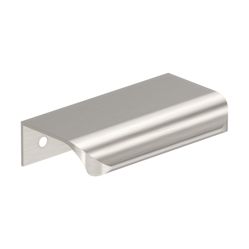 Poignée d'armoire en nickel satiné de 3 po (76 mm) Streamline Tab - paquet de 10, 3", Nickel satiné