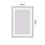Miroir d'appoint de salle de bain 20 po x 30 po à DEL avec façade et rétroéclairage, miroir d'appoint mural avec cadre en aluminium-2046793580-2046793577-2046793498