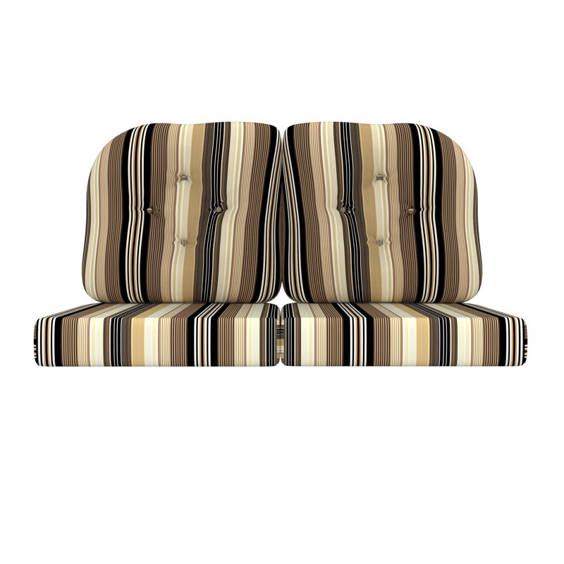 Coussin de causeuse de patio intérieur / extérieur, Brun; blanc; noir; beige