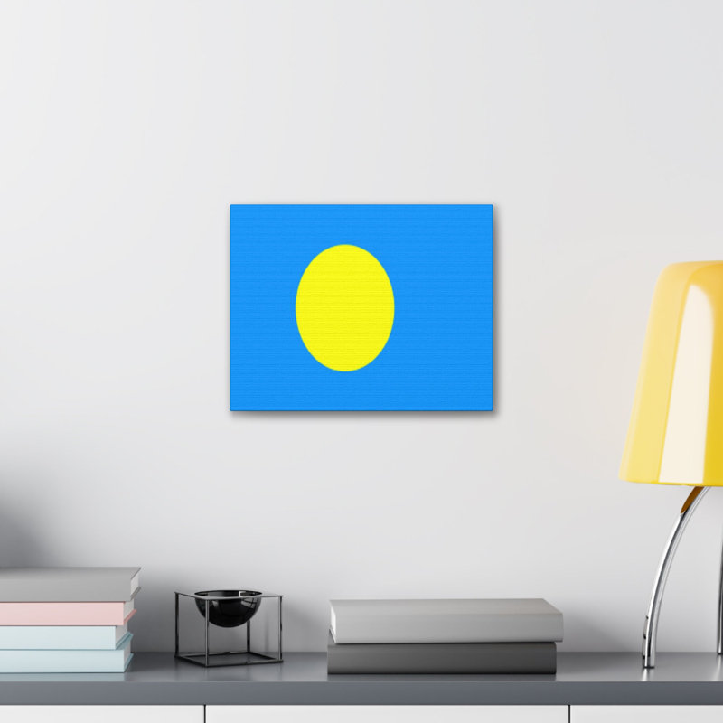 «Palau Country Flag» sur toile, H 24 po x l 30 po