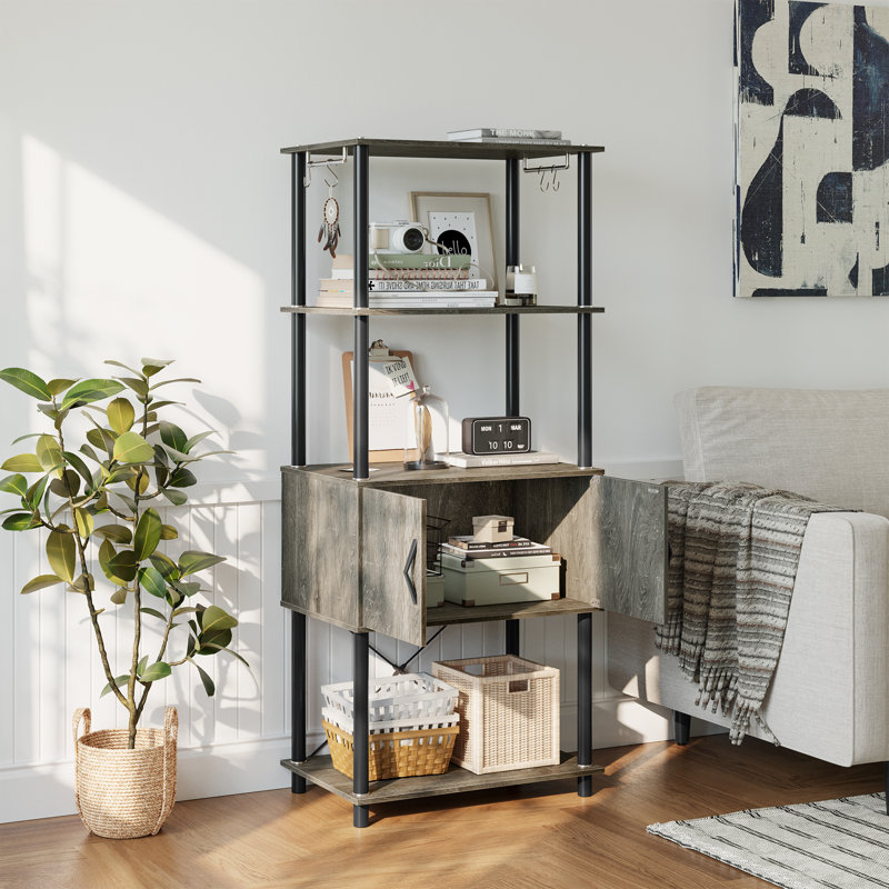Étagère de boulanger standard 23,75 po Mortenson de Mortenson, Gris rétro / chêne foncé